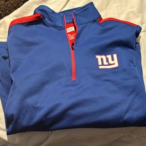 NFL Blue and Red Quarter-Zip Sweater